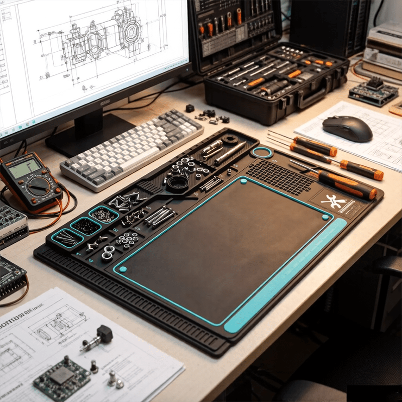 Electronics Repair Bench - Alfombrilla de Silicona Multifuncional para Reparación