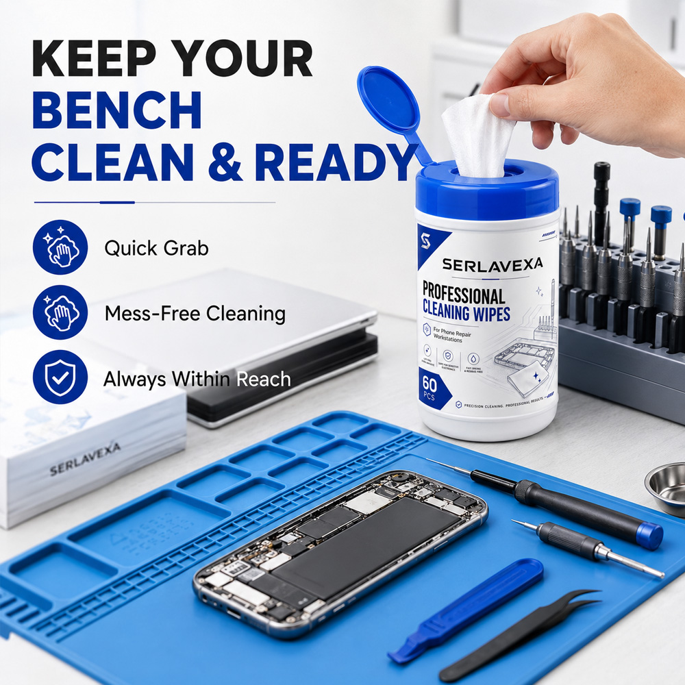 Paquete de 60 Toallitas de Lim - Electronics Repair Bench reseña y precio